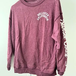 Oversized hollister maroon sweatshirt